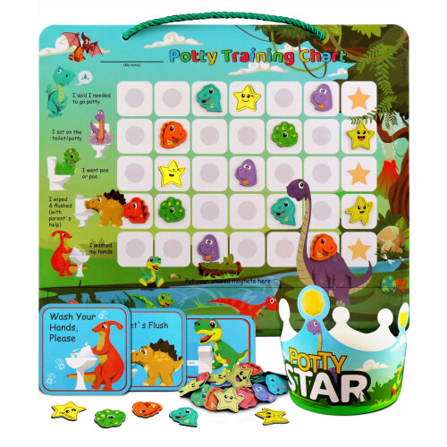 Potty Training Chart with 35 Stickers, 3 Reminder