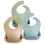 PandaEar 3 Pack Thick Silicone Baby Bibs for Babie 1