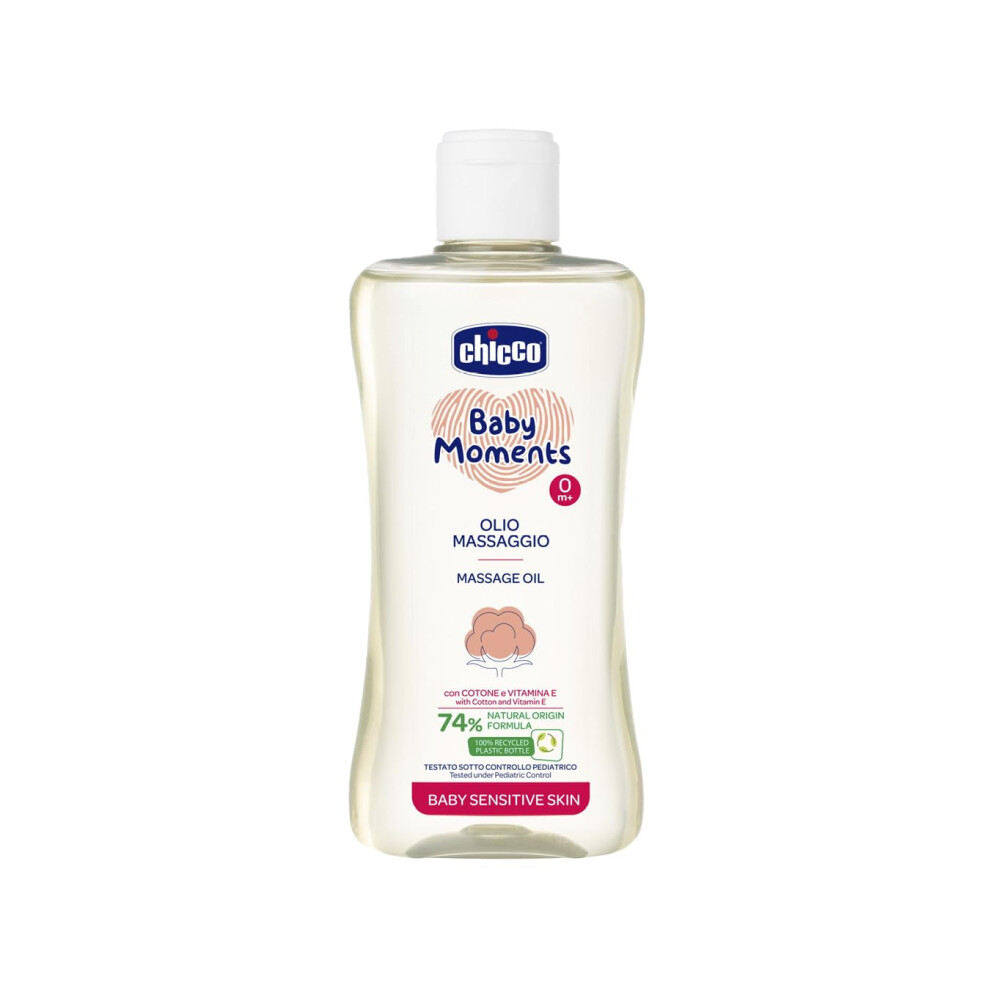 Chicco Baby Moments Massage Oil, Made From 93% Nat