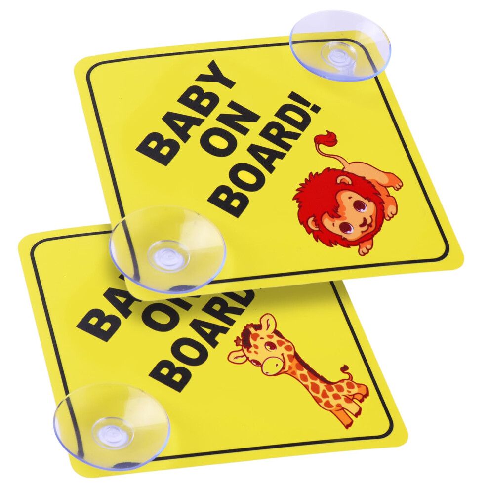Cobee Baby On Board Signs, 2 Pcs 5"X5" Safety Sign
