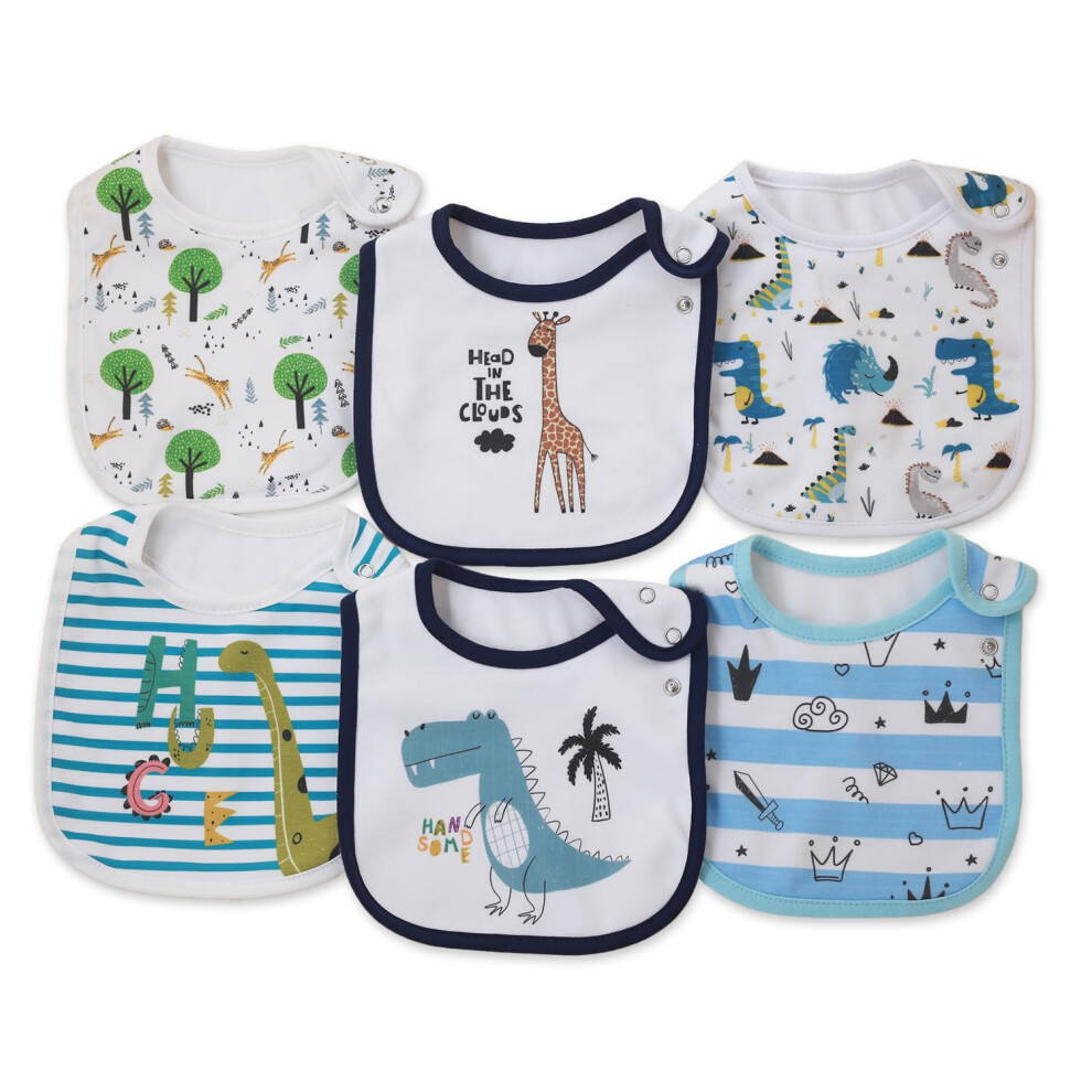 Maiwamita 6 Pack Waterproof Cotton Baby Bibs For G