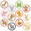 24pcs Potty Training Sticker, 12 Styles Toilet Tar 1