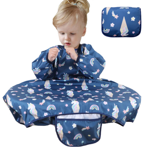 JinBei Baby Bibs with Sleeves,Toddler Feeding Bibs