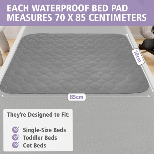 Lynmark 2x Toddler Potty Training Bed Pads - Soft 2