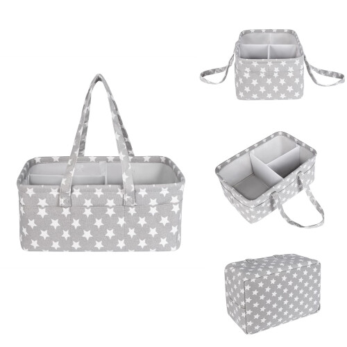 Baby Nappy Caddy - Nursery Storage Bin and Car Org 1