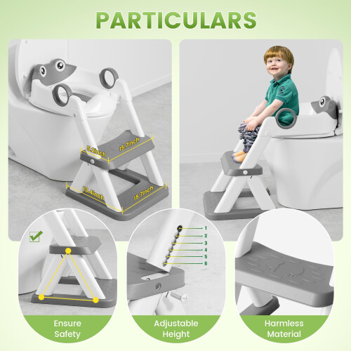 COOSEYA Frog Potty Training Seat, Upgrade 2 in 1 T 2