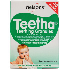 Teetha Baby Teething Granules (40 Sachets) 3+ Months, Homeopathic Relief For Soothing & Calming Teething Symptoms, Baby Teething Ready-Dosed Sachets