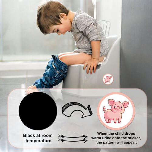 24pcs Potty Training Sticker, 12 Styles Toilet Tar 2
