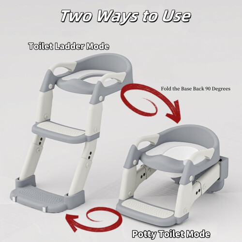 Lyefancy Kids Potty Training Seat with Steps, 2 in 1