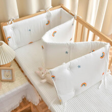 Crib Rail Cover Breathable Padded Cot Bed Bumpers for Baby Safety All Round Protection 180x28cm