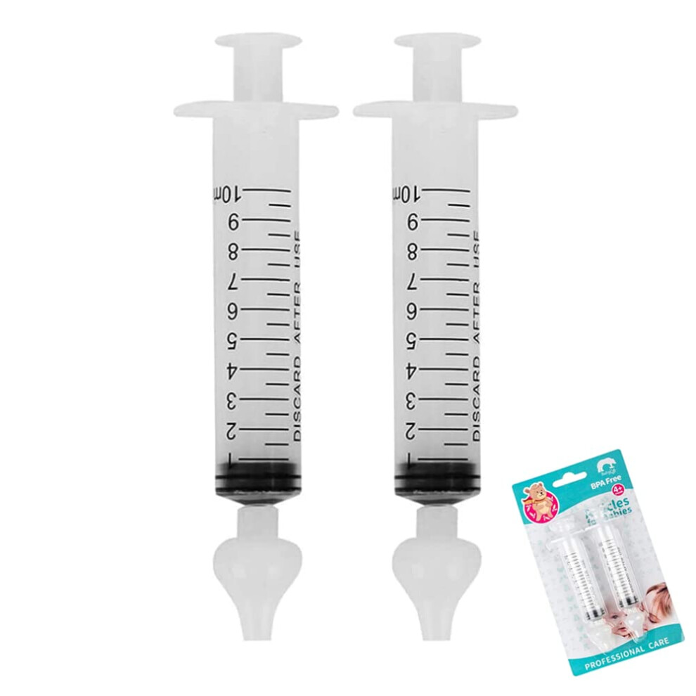 Cclkhy 2Pcs Baby Nasal Aspirator, 10Ml Nasal Irrigator, R
