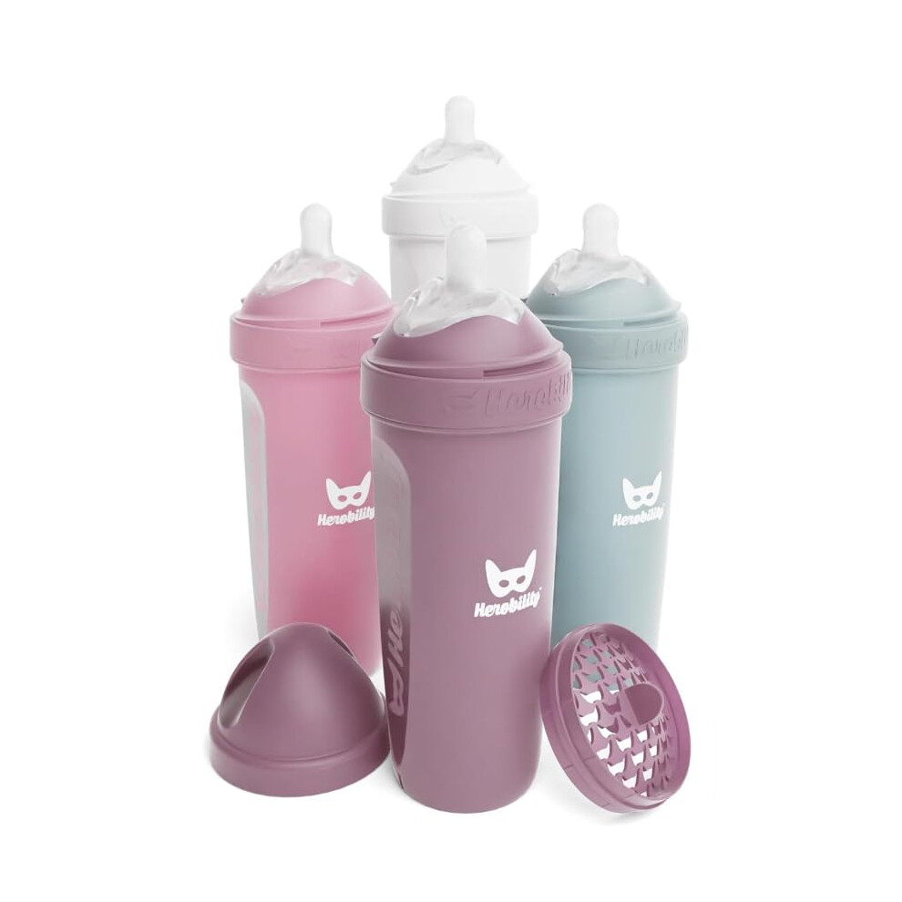 Double Anti-Colic Baby Bottles – 12 Fl Herobility
