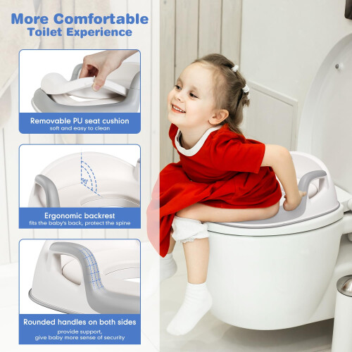 Maliton Potty Training Toilet Seat with 2 Step Sto 1