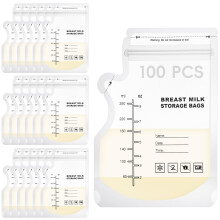 100 Pcs Breast Milk Storage Bag BPA & BPS Free, 25