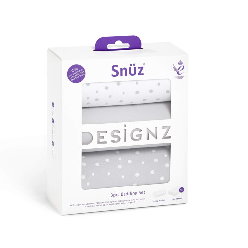 Snüz 3 Piece Crib Bedding Set – 100% Jersey Cotton 1