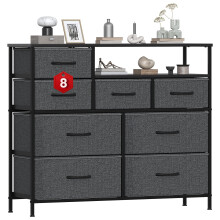 GoaHi Chest of Drawers with 8 Drawers,Bedroom Draw