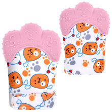 Vicloon Baby Teething Set, 2 Pack Teething Mittens