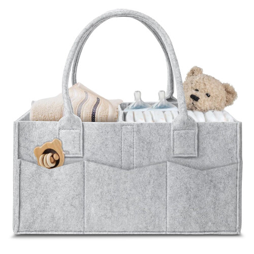 VIRAHYEM Nappy Caddy Organiser, Newborn Essentials