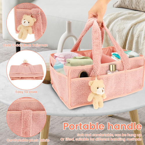 Nappy Caddy, Diaper Caddy Organiser with Removable 2