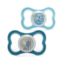 MAM Air Night Soothers | 6-18 Months | 2 Pack | Gl