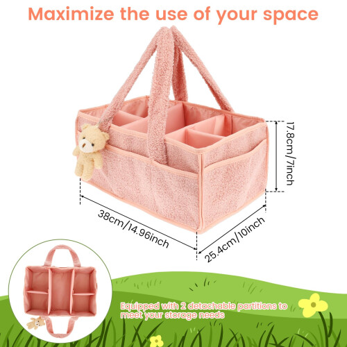 Nappy Caddy, Diaper Caddy Organiser with Removable 1