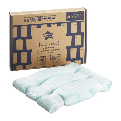 Tommee Tippee Tommee Tippee Twist & Click Nappy Bin Refills, Pac
