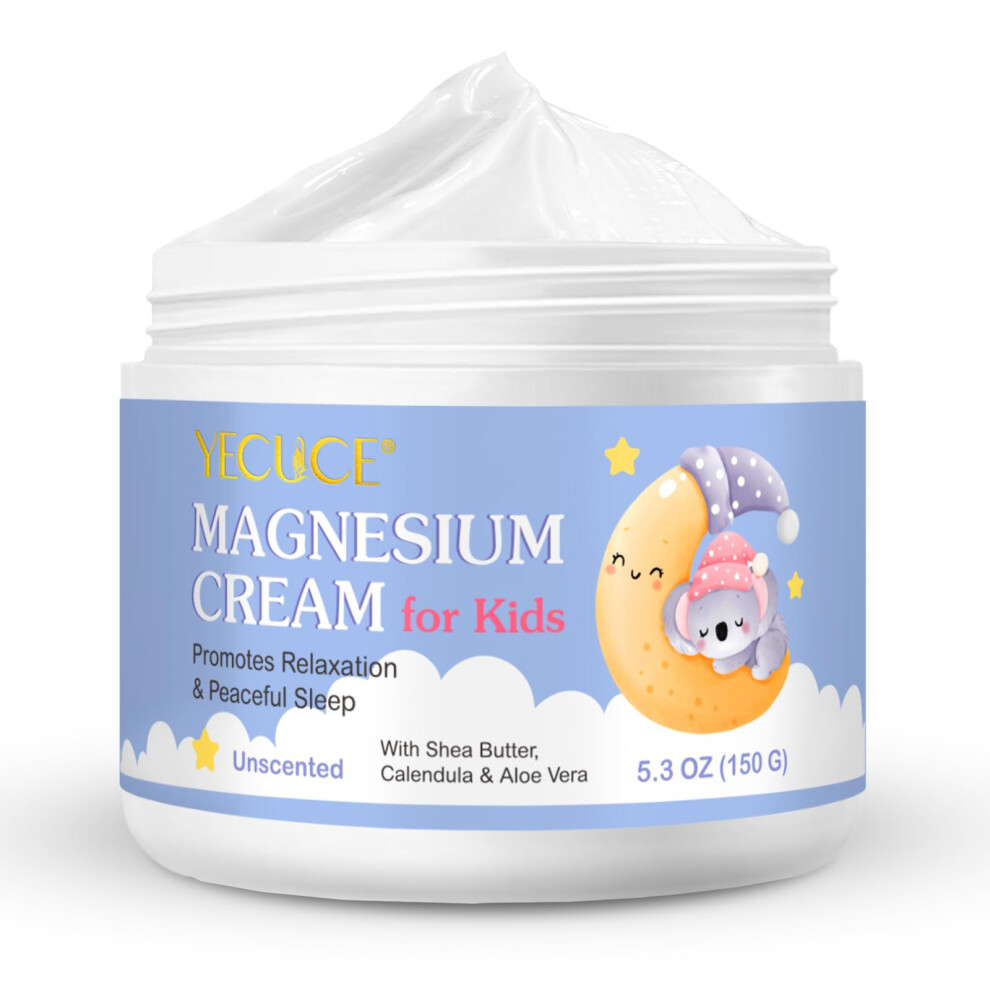 Magnesium For Kids,Magnesium Lotion For Sleep,Natural Bedtime Lotion Relaxation & Relieves Stress, Natural Body Butter For Deep Hydration - Saf Cream Zyranovae