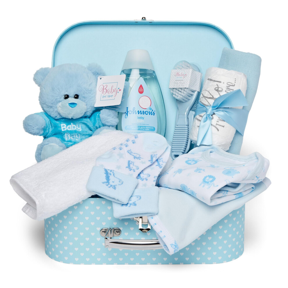 Newborn Boy Gift Set, Hamper Blue Baby Box Shop