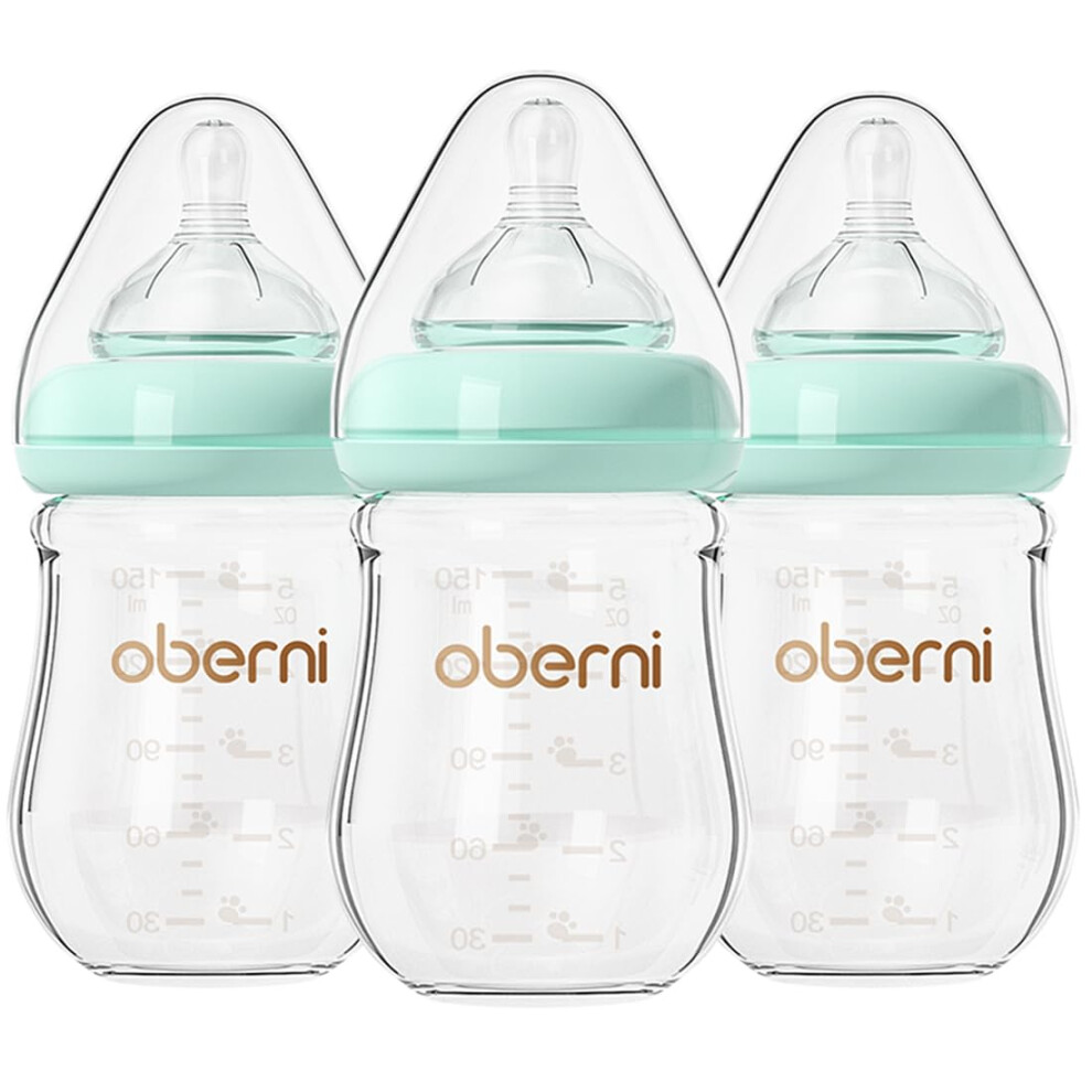 Anti-Colic Glass Baby Bottles With Slow Flo Oberni