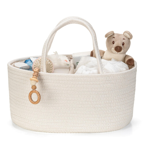 Kodomoore Nappy Caddy – Cotton Rope Baby Storage B