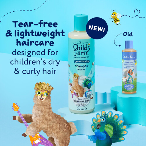Childs Farm Coco-Nourish Shampoo, Gently Cleanse D 1