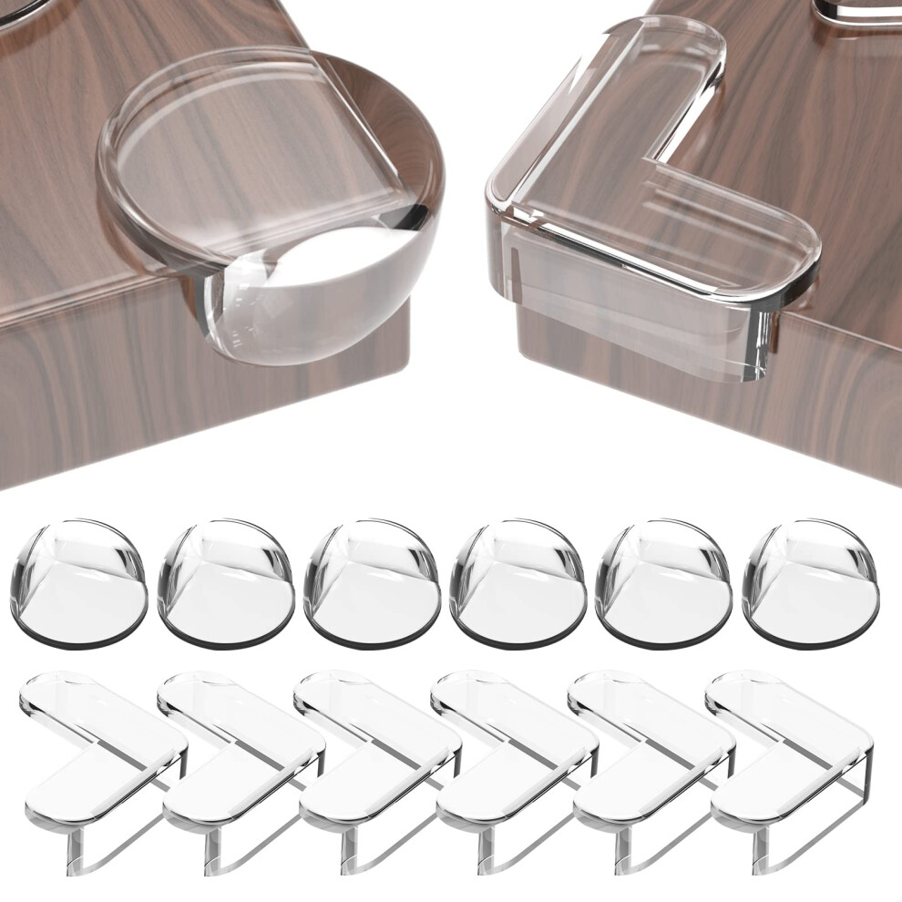 Peakally Corner Protectors For Baby Pack Of 12, Thick Table Furniture Edge Protectors For Kids With Strong Adhesion, Corner Guard & Edge Safety Bumpe