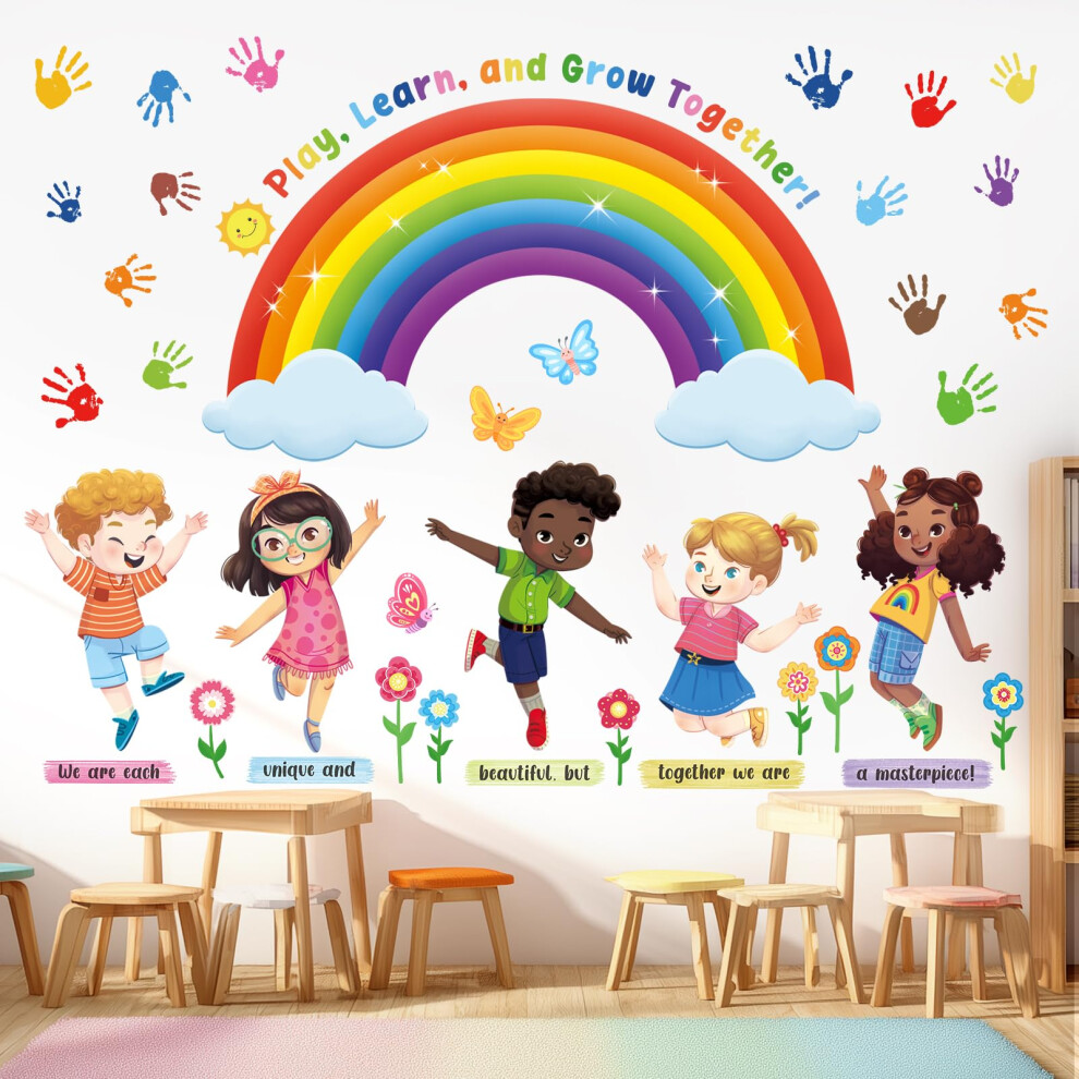 Decowall Kids Play Corner Wall Stickers Removable Fun Learning Decals For Nursery Bedroom Study Room Playroom Decor (Sg2-2508)