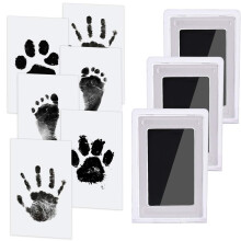 Nabance Baby Handprint and Footprint Kit, 3 Ink Pa