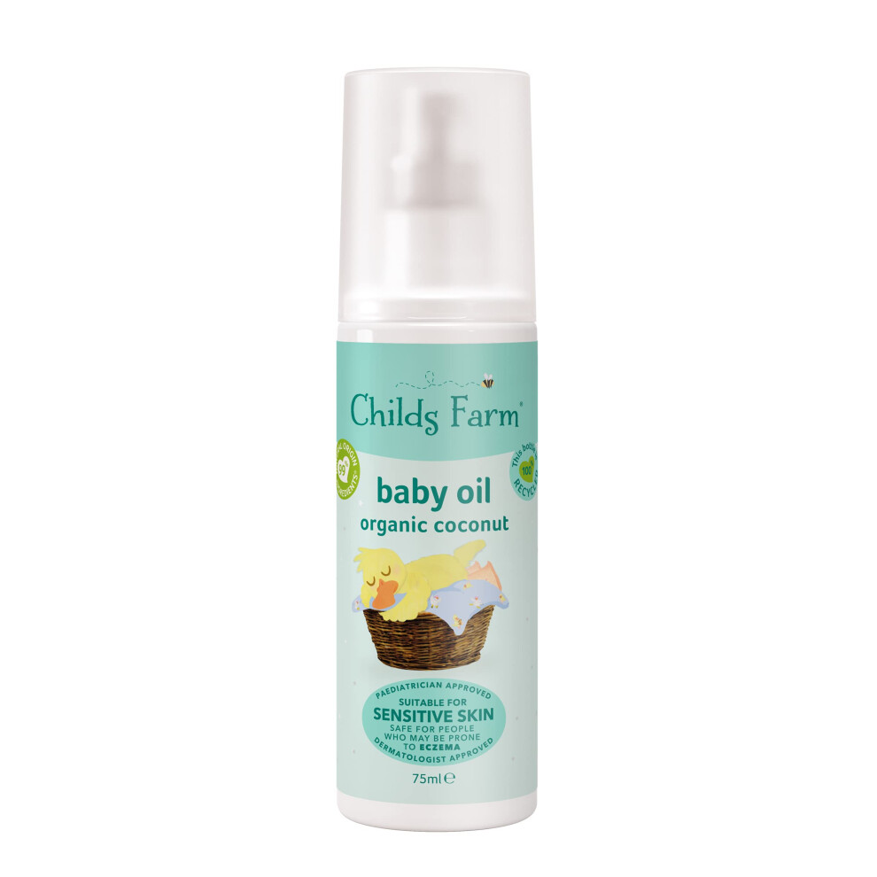 | Baby Oil 75Ml | Organic Coconut Oil | Suitable For Dry, Sensitive & Eczema-Prone Skin Childs Farm