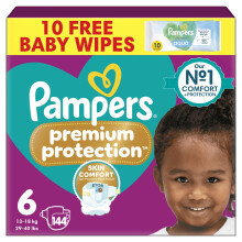 Pampers Premium Protection Size 6, 144 Baby Nappie