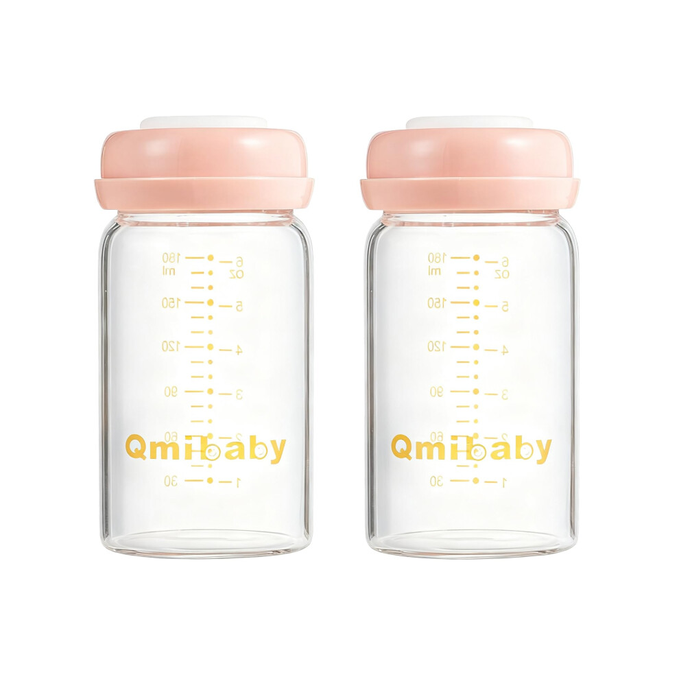 Glass Breast Milk Storage Bottles 180Ml Bp Qmibaby