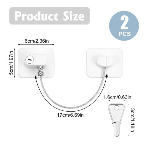 RosewineC 2PCS Refrigerator Door Locks, Children S 1