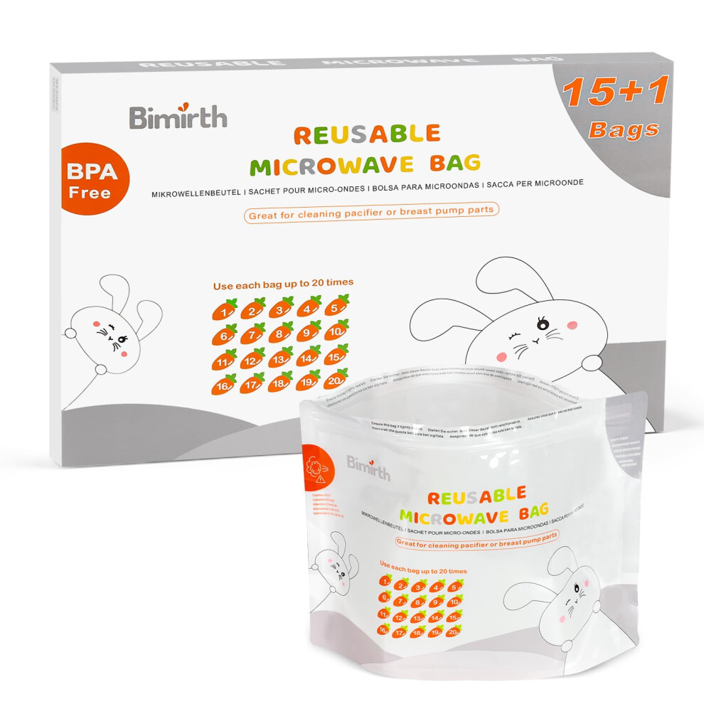Microwave Steriliser Bags, Pack Of 16 Reus Bimirth