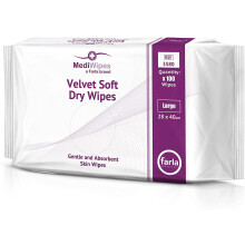 MediWipes Large Soft Dry Wipes, Pack of 100, Medic