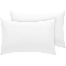 Baby Toodler Pillowcases Pack of 2 Cot Bed Pillow Covers for Boys Girs Kids Bedding (White, 60 x 40 cm)