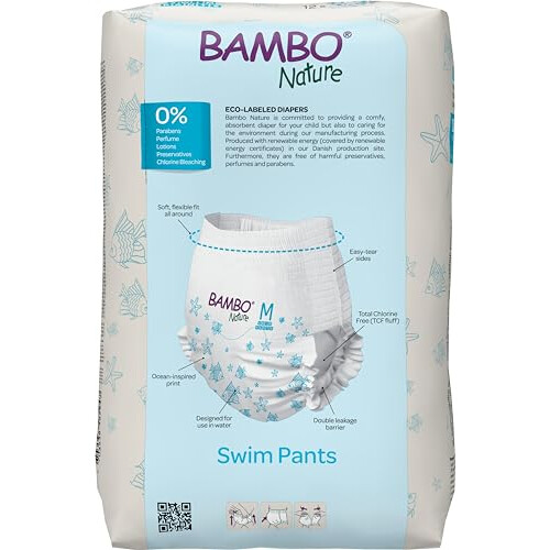 Bambo Nature Premium Swim Nappy Pants Medium Size 2
