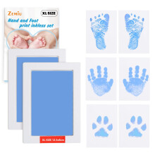 Zemiu Baby Handprint and Footprint XL Size Kit,2 B