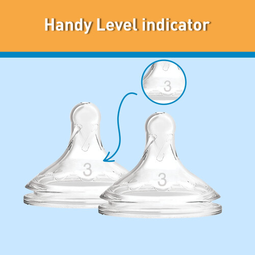 Dr. Brown's Options+ Wide-Neck Bottle Teat, Level 3 (6m+), 2 pack 2