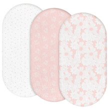 GLLQUEN BABY Pink 100% Muslin Cotton Baby Fitted S