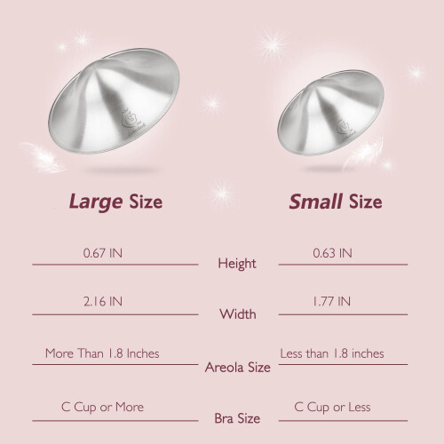 999 Silver Nipple Shields for Breastfeeding,Silver 1