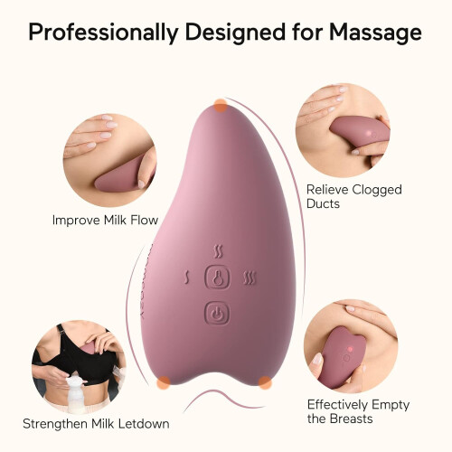 Momcozy Warming Lactation Massager 2 in 1 Soft Hea 2