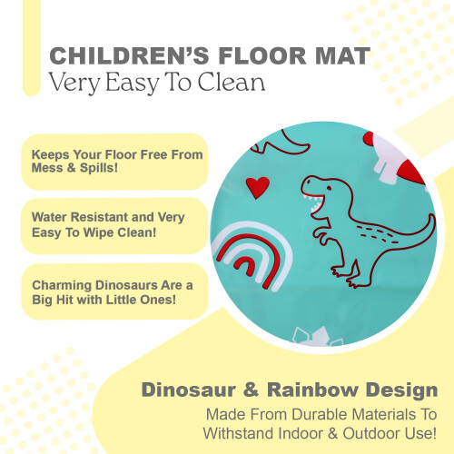 No More Mess Splash Mat for Under Baby Highchair - 2