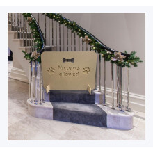 Wooden Pet Stopper, Dog Barrier Gate for Stairs, Dog Stopper for Stairs, very easy setup (Natural, 51cm x 70cm)