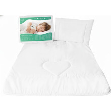 Baby Comfort Duvet Quilt 7 Tog 120x90 cm + Flat Pillow Filling Set for Toddler Cot Bed (12M+)